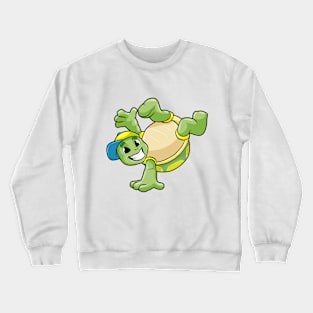 Turtle at Hip Hop break dance with Cap Crewneck Sweatshirt